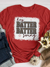 Hey Batter Batter Swing Baseball-Aufdruck, kurzärmeliges T-Shirt